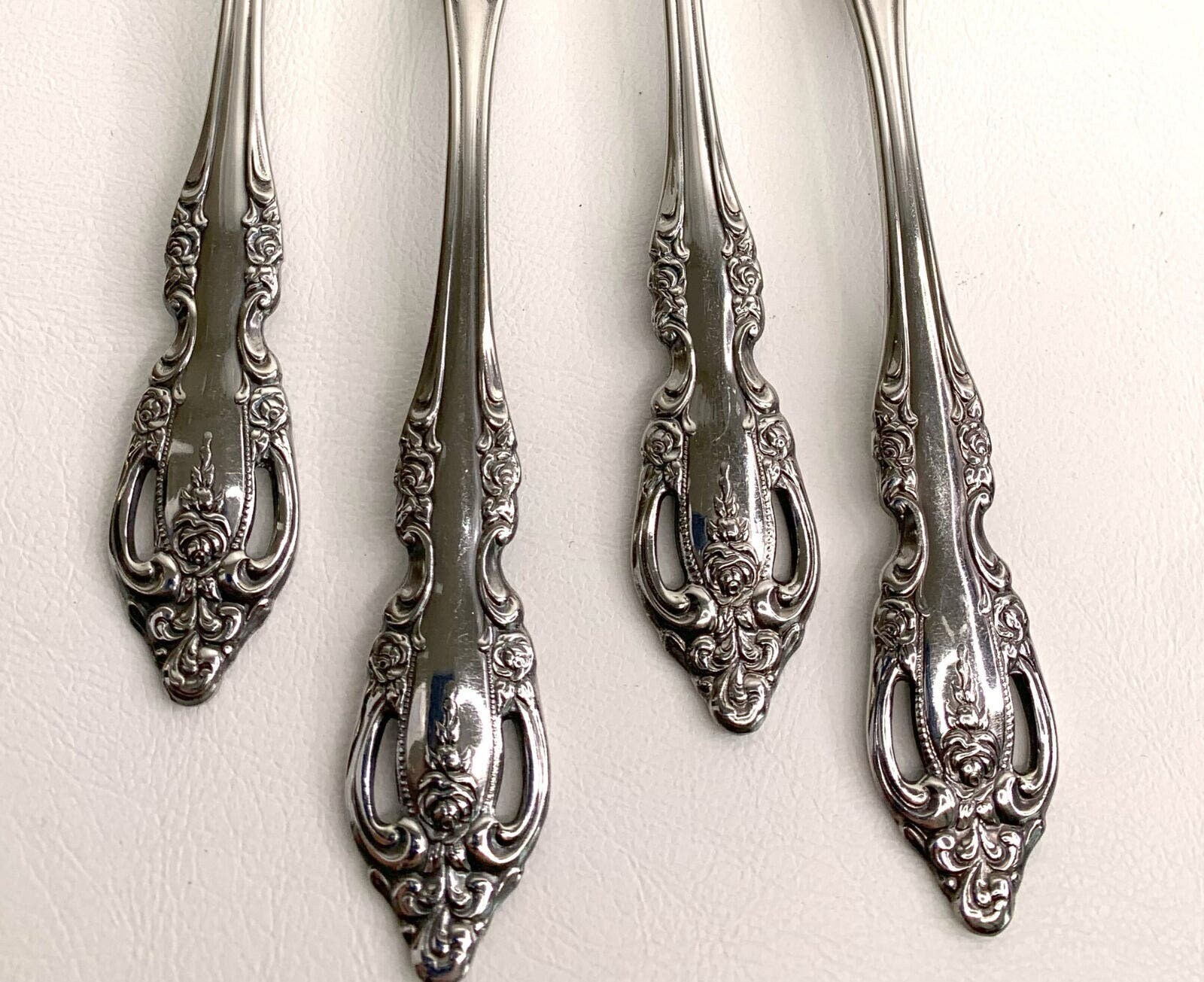 Oneida Community Brahms Stainless Flatware 4 Dinner Forks 71/4 Betty