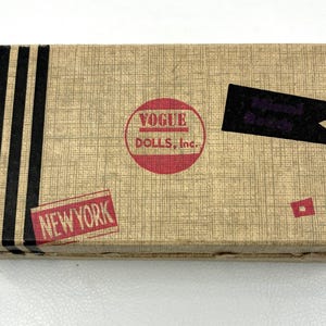 Vintage Vogue Ginny Doll Travel Suitcase Trunk Dolly Airlines Paris Brazil image 1