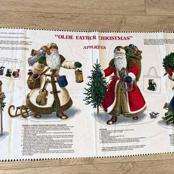 Olde Weihnachtsmann 4 Applikationen 18 "x 44" Santa VIP Weihnachtsmann Vaterzeit