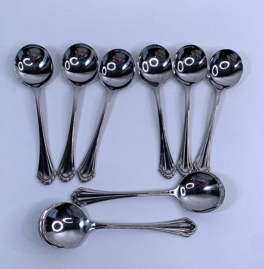 Oneida Marquette Community Stainless Flatware Round Bowl Soup Etsy