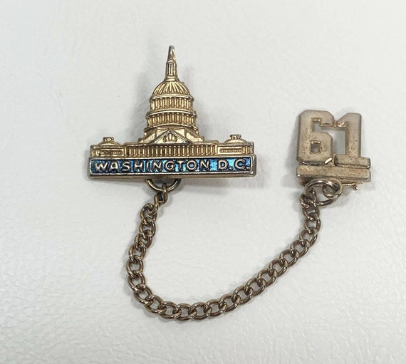 Washington D.C. 1961 Souvenir Double Pin Tie Tack… - image 1