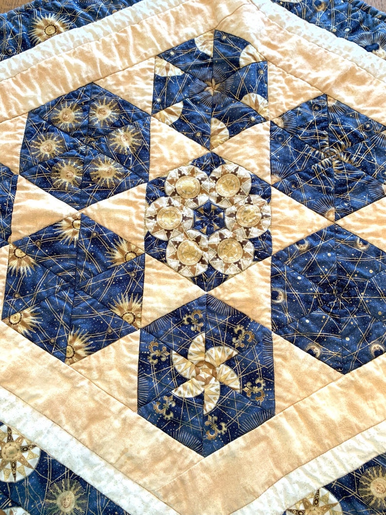 Celestial Coil Quilted Table Runner NCU0NXD456