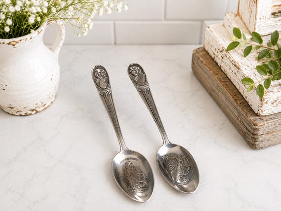 Wm Rogers Silver Plate Presidential Spoons Jefferson John Adams