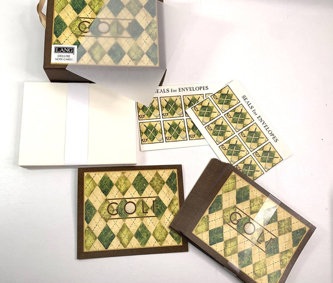 Lang Deluxe Note Cards Stationery Golf Hole in One Complete Etsy