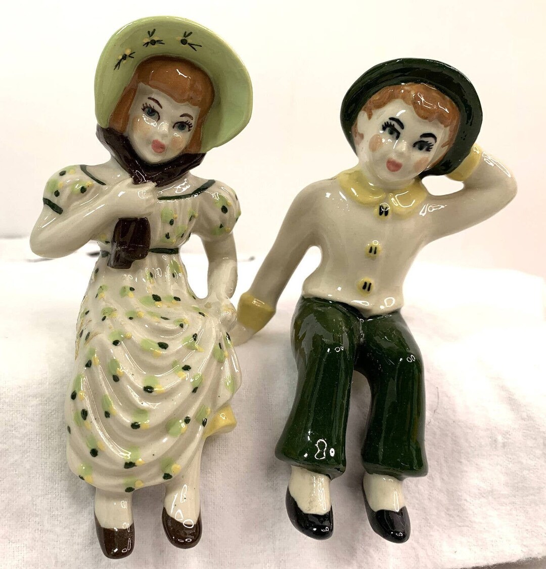 Ceramic Arts Studio Jack & Jill Children Shelf Sitters Etsy