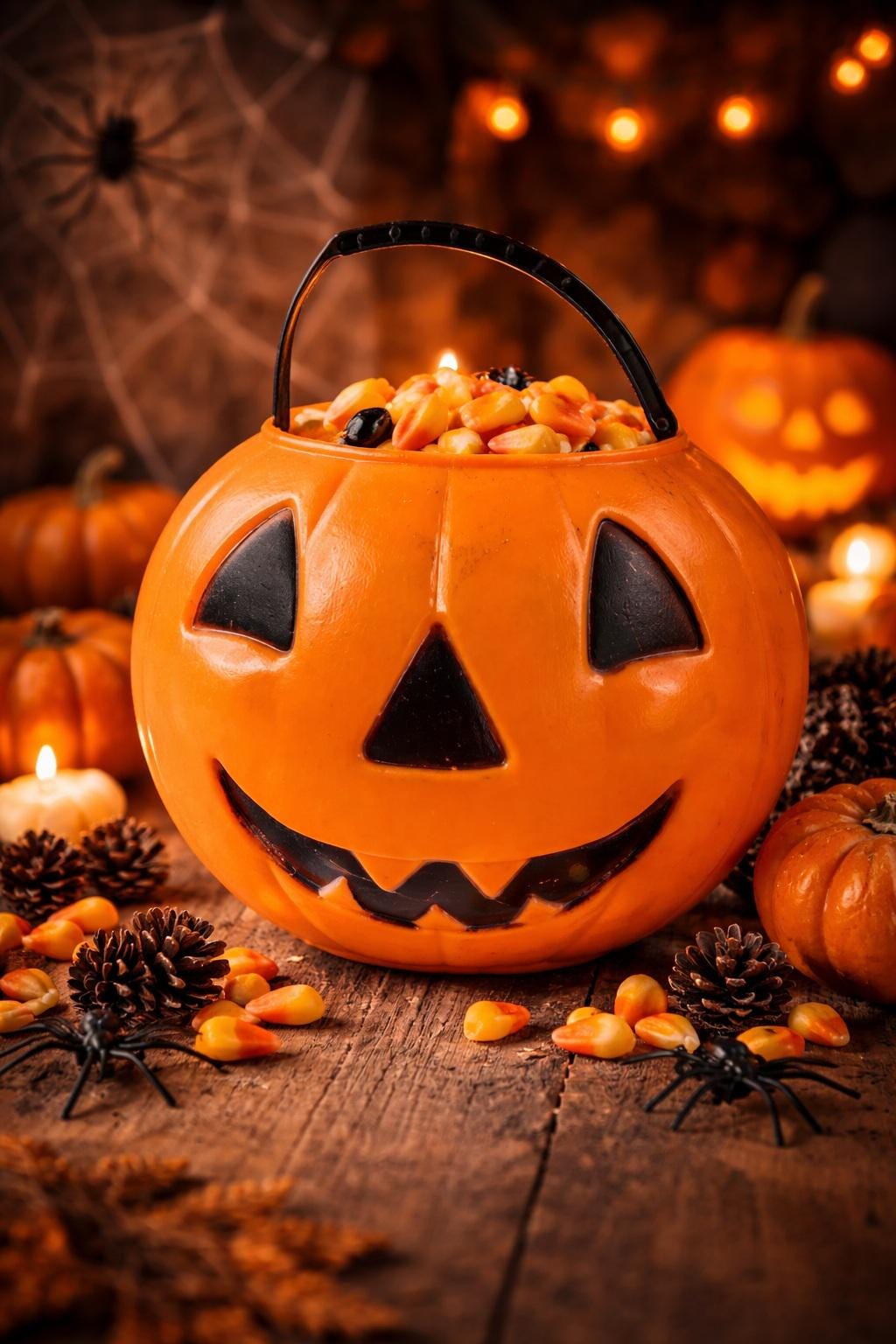 ヴィンテージ ハロウィン ブロー成型 パンプキンバケツ ジャック・オー