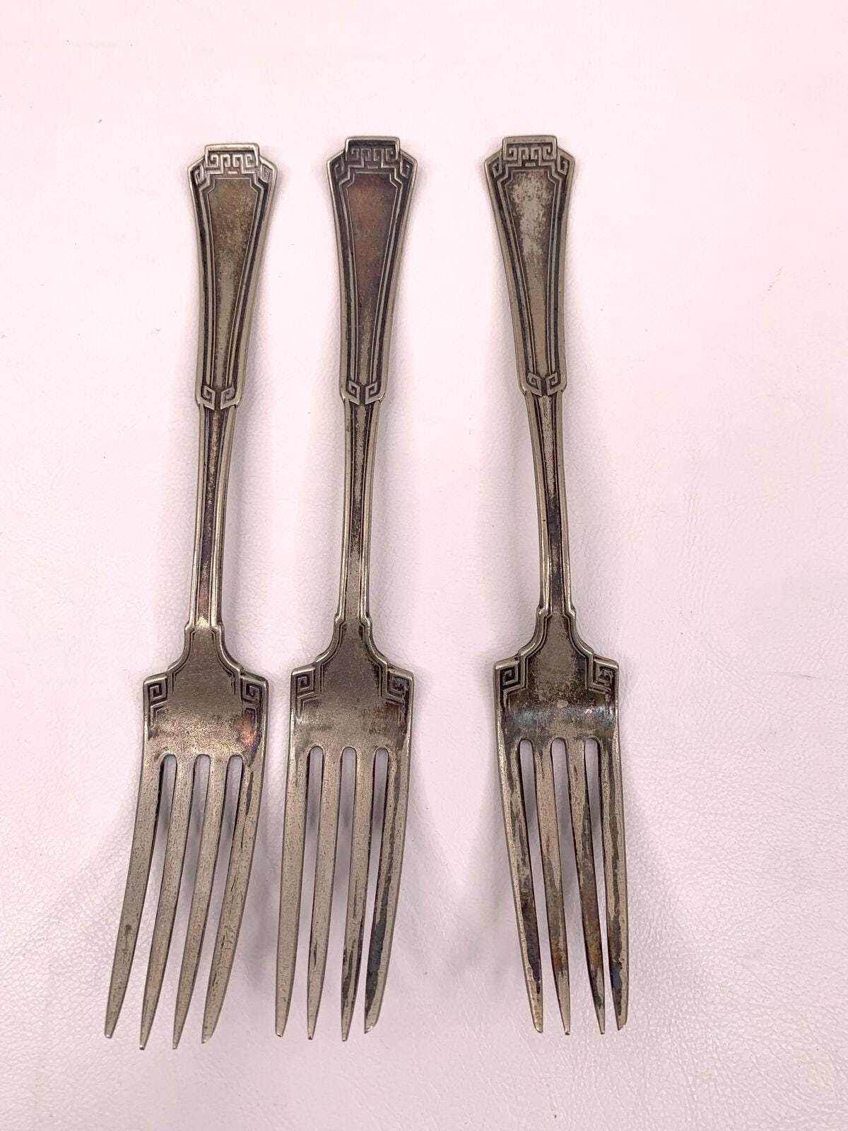 Antique 1881 Rogers Grecian 1915 Greek Key Silverplate Dinner