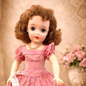 Vintage Miss Revlon Doll: 1950s Ideal Fashion Doll in Pink Dress