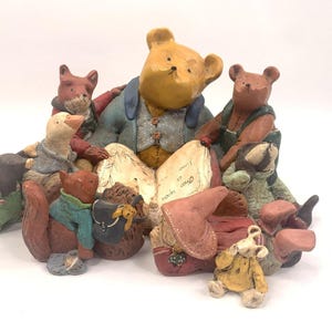 Peter Fagan Colour Box Bear & Me Storyteller Hand Painted Figurine 1995 AB003
