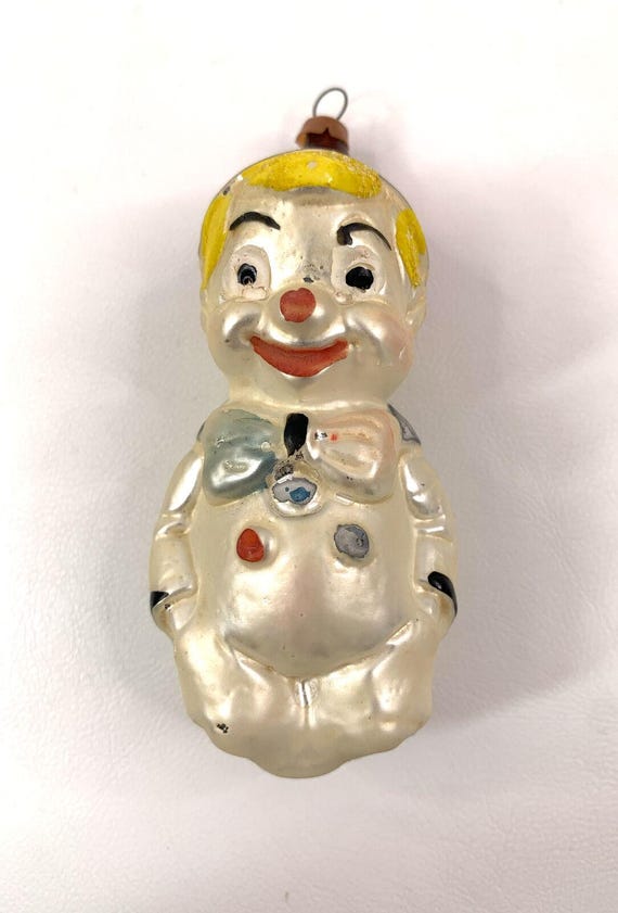 Vintage German Mercury Glass Pinocchio Ornament Nostalgic