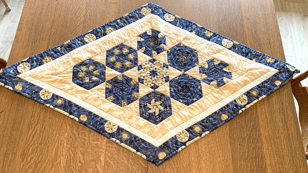 Feather Moon Quilted Table Topper NCU0NTD288