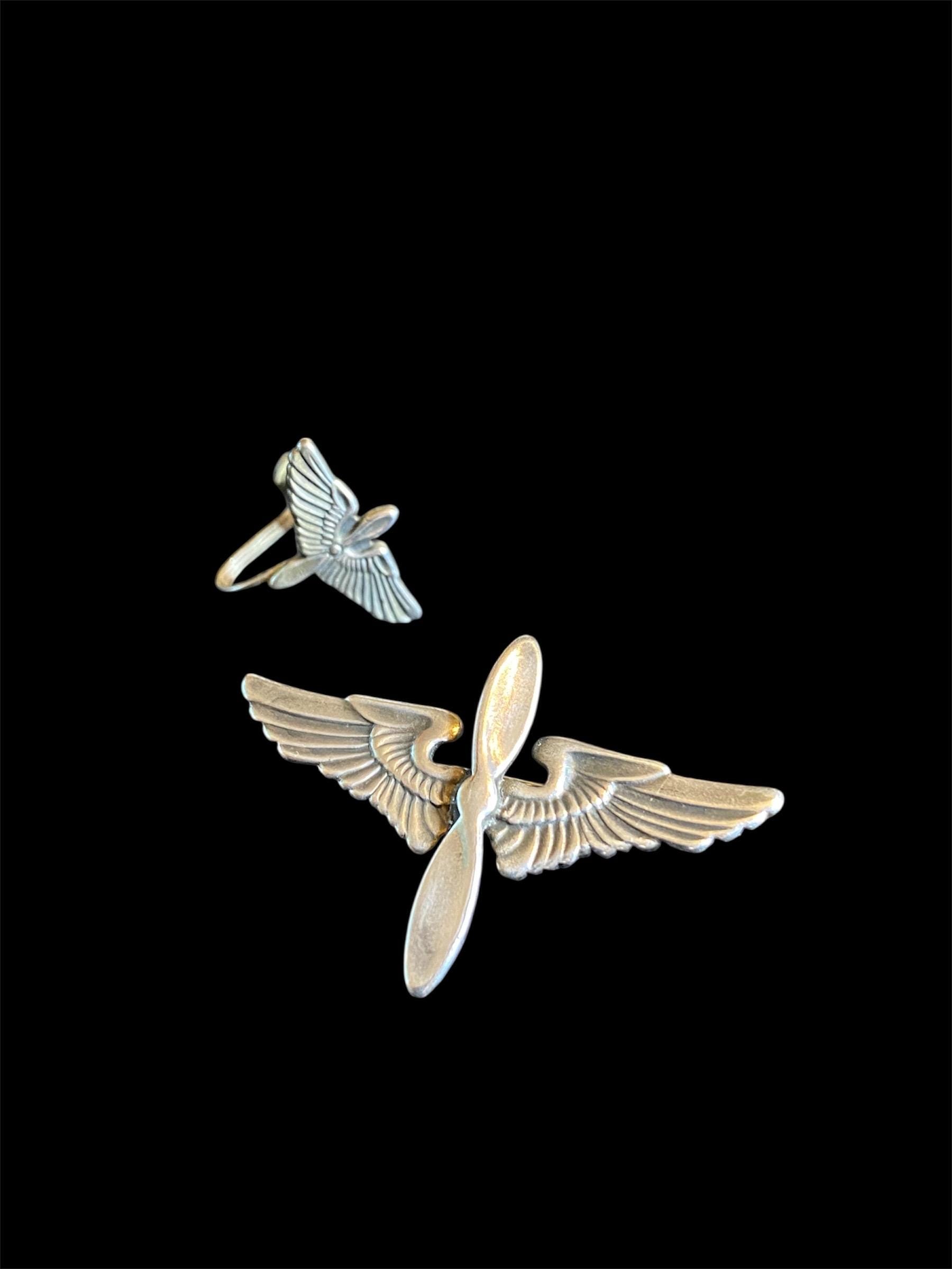 ミリタリー 83 WWII USAAF 30s 40s Prop and Wings ピンズ