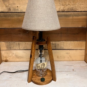 Barrel Stave and Buffalo Trace Bottle desk/table lamp