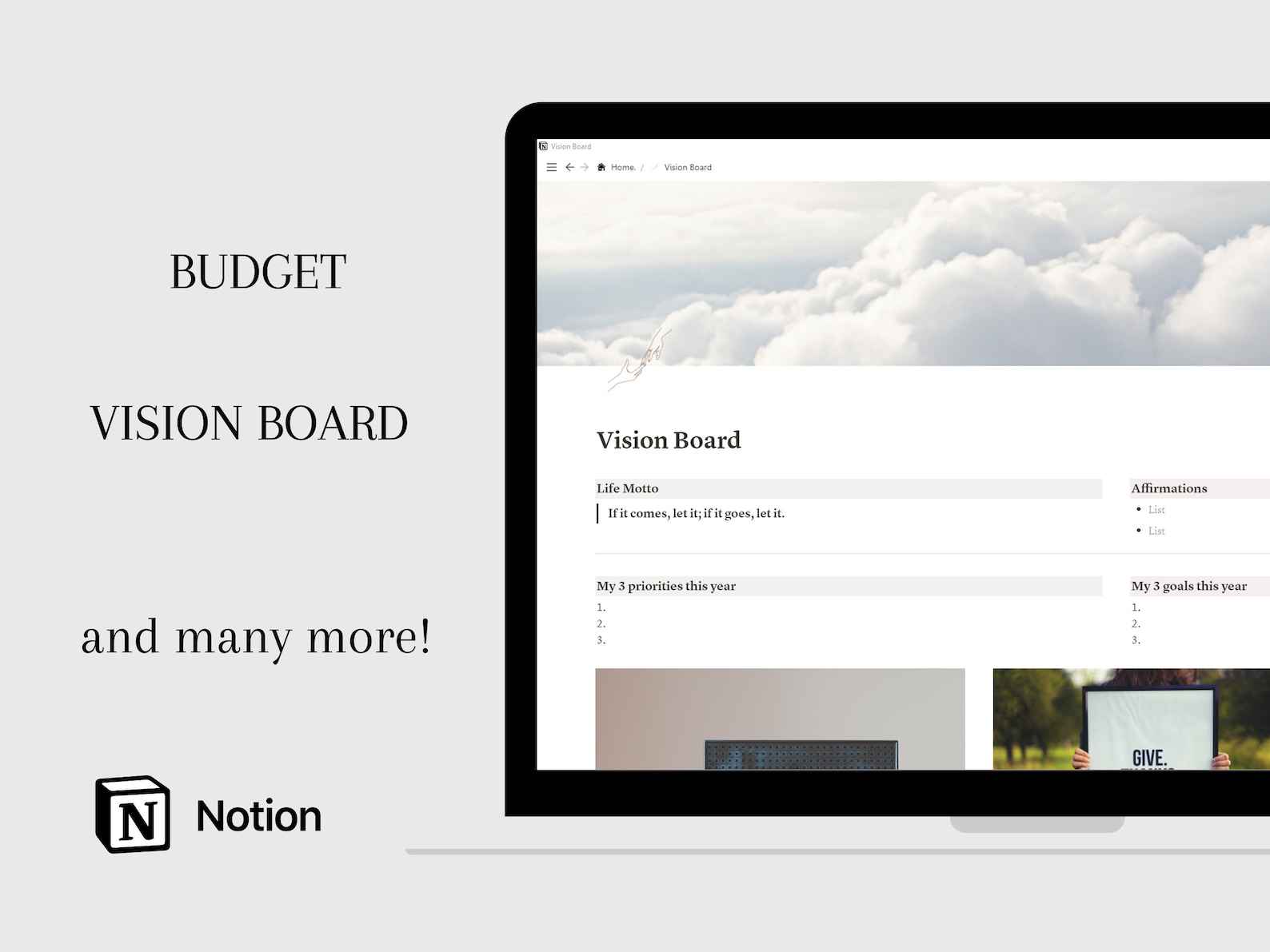 Minimalist Notion Template Etsy