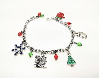 Christmas Holiday Charm Bracelet