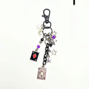 3 different Asexual beaded keychains