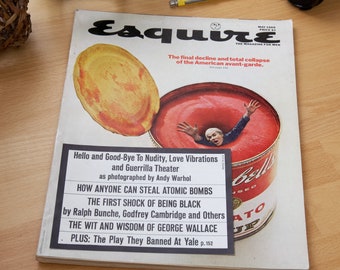 Esquire Magazine, May 1969 - Andy Warhol - Campbell's Soup Cover