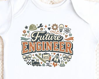 Future Engineer Baby Bodysuit, Engineer Baby Onesie, STEM Baby Outfit, Science Baby Gift, Future Scientist, Baby Shower Gift