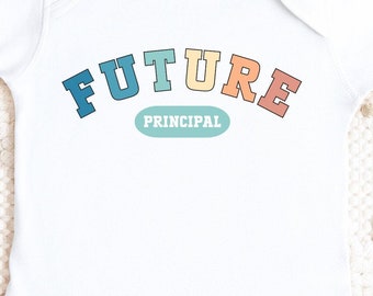 Future Principal Baby Bodysuit, Cute Profession Gift