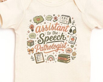 Assistante de l'orthophoniste, cadeau d'orthophonie pour bébé, tenue du futur assistant orthophoniste, body bébé orthophoniste, cadeau de baby shower