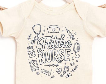 Body bébé future infirmière, future infirmière autorisée, tenue de bébé infirmière, cadeau de shower de bébé pour l'allaitement, vêtements de soins de santé pour bébé, cadeau nouveau-né pour une famille d'infirmières