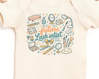 Combinaison bébé Future Lash Artist, cadeau tech, body esthéticienne, tenue de baby shower