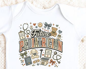 Future Pediatrician Baby Bodysuit, Future Doctor Onesie, Pediatrician Baby Outfit, Baby Shower Gift for Pediatrician, Healthcare Baby