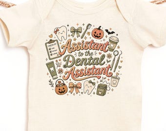 Assistante dentaire Halloween bébé assistante dentaire, joli cadeau de shower de bébé dentaire Halloween, body pour bébé pour cabinet dentaire
