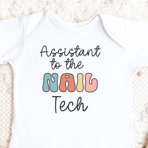 Nail Tech Assistant Baby Bodysuit, Profession Baby Shower Gift