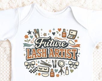 Future Lash Artist Baby Bodysuit, Lash Tech Baby Onesie, Esthetician Baby Outfit, Eyelash Extension Baby Gift, Beauty Baby Shower Gift