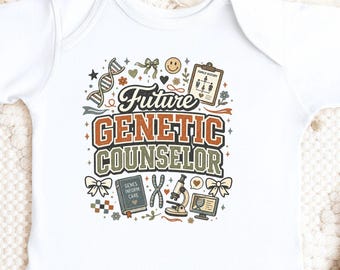 Future Genetic Counselor Baby Bodysuit, Genetics Baby Onesie, DNA Baby Outfit, Medical Baby Shower Gift, Future Healthcare Baby Clothes