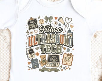 Future Ultrasound Tech Baby Bodysuit, Sonographer Baby Onesie, Future Sonographer Outfit, Ultrasound Technician Baby Gift, Baby Shower