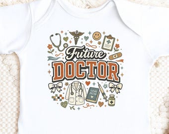 Future Doctor Baby Bodysuit, Future Physician Onesie, Medical Baby Outfit, Doctor Baby Shower Gift, Healthcare Baby Clothes, Newborn Gift