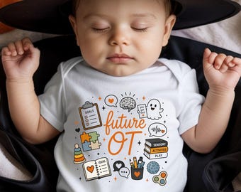 Futur bébé ergothérapeute, tenue pour bébé du futur ergothérapeute, body bébé ergothérapeute, bébé d'Halloween, cadeau étudiant ergothérapeute, baby shower