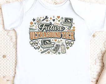 Future Ultrasound Tech Baby Bodysuit, Sonographer Baby Onesie, Future Ultrasound Technician Outfit, Baby Shower Gift for Sonographer