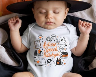 Futur bébé orthophoniste, futur bébé orthophoniste, body bébé orthophoniste, bébé d'Halloween, cadeau orthophoniste, cadeau baby shower