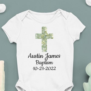 Personalized Baptism Onesie: God Bless Christening Outfit