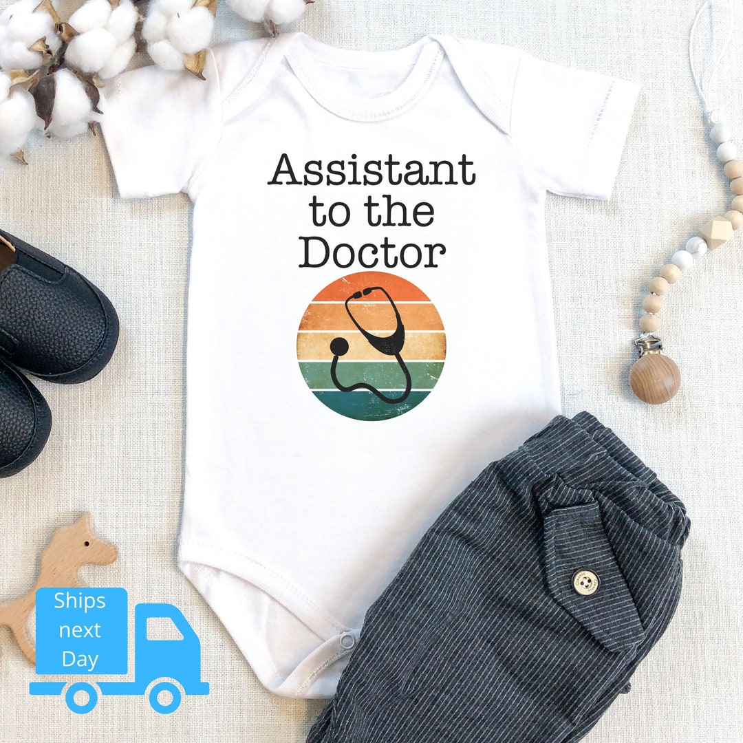 Retro Doctor Onesie, Cute Doctor, Gift, Baby Gift for Doctor