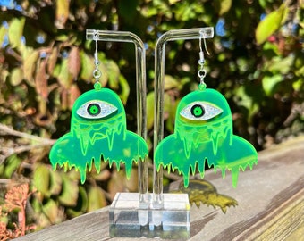 Pendientes Cyclops de Subtronics (pendientes EDM, joyas para festivales, pendientes rave, accesorios rave, pendientes para festivales, bajo, dubstep, artista kandi)