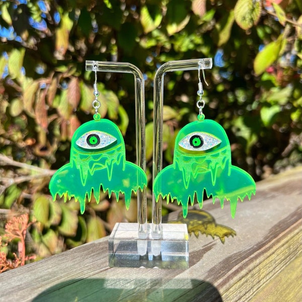 Subtronics Cyclops Earrings (EDM earrings, festival jewelry, rave earrings, rave accessory, festival earrings, bass, dubstep, artist kandi)