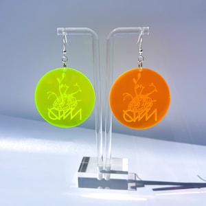 Ganja White Night Earrings (festival earrings, lost lands jewelry, lost lands accessory, dubstep, bass, EDM jewelry, festival jewelry)