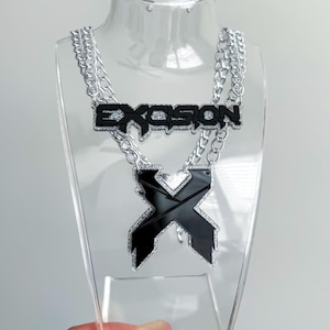 Mehrreihige Exzisions Halskette (EDM Schmuck, Musik Festival Zubehör, Dubstep, Bass, Exzisions Schmuck, Exzisions Accessoires, rave, lostlands)