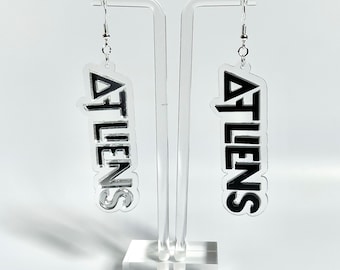 ATLiens Earrings (ATLiens jewelry, festival jewelry, dubstep earrings, ATLiens accessory, rave jewelry, rave earrings, dnb accessory)