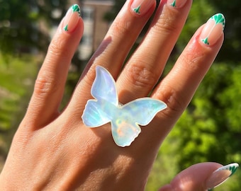 Butterfly Ring (festival jewelry, festival ring, electric forest jewelry, rave accessory, rave jewelry, rave ring, edm jewelry, rave kandi)