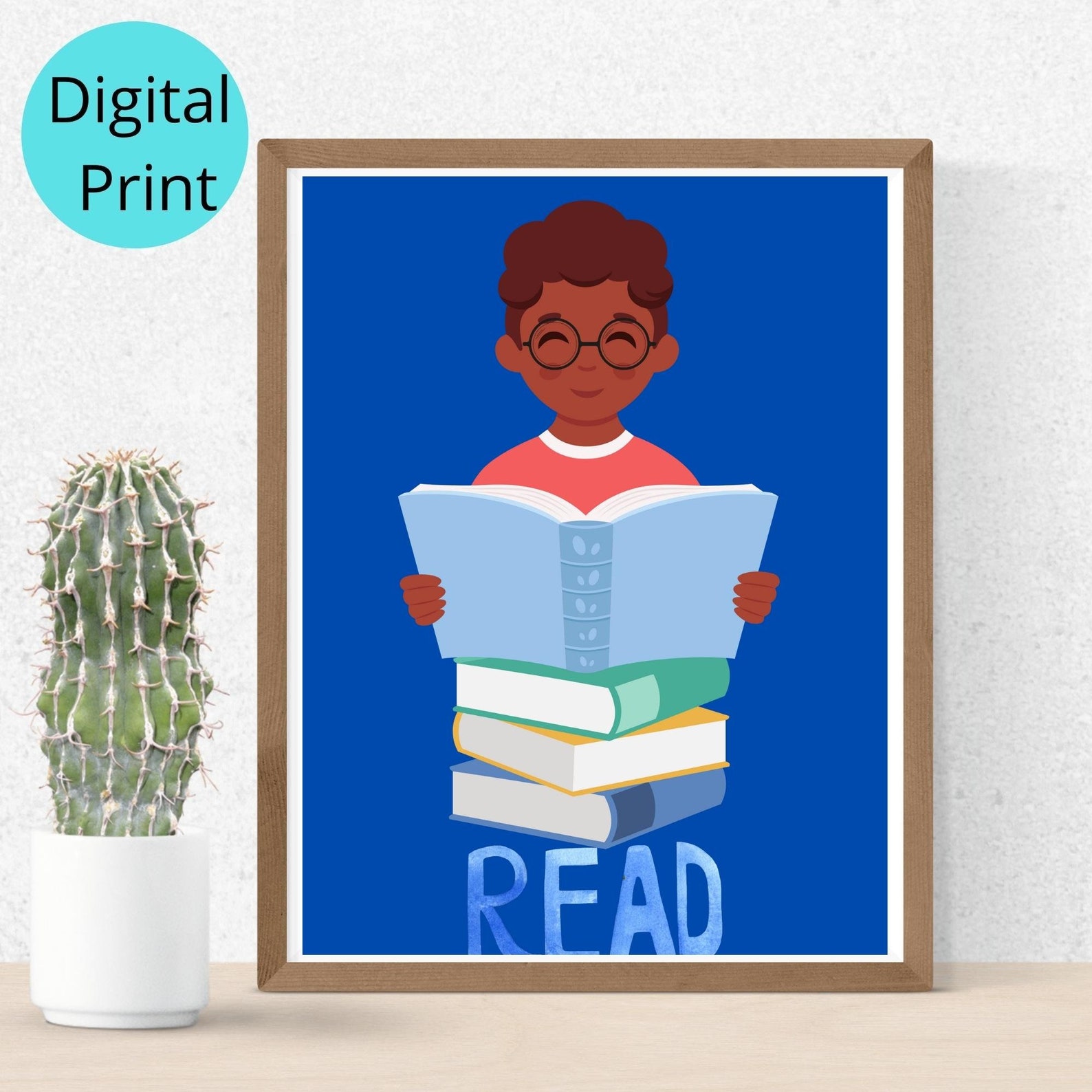 Black Boy Reading Wall Art Black Boy Joy Reading Wall Art Etsy