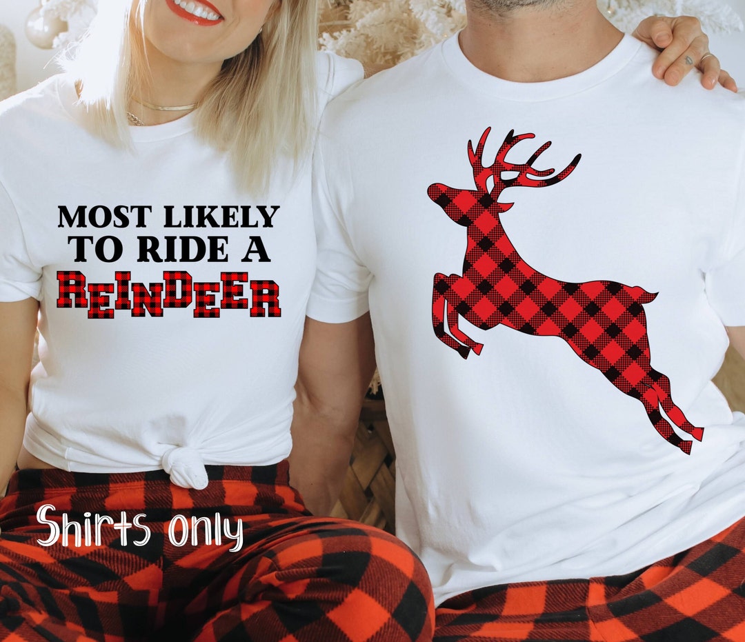 Funny Couples Christmas Pajamas Xmas Couples Shirts Funny Etsy