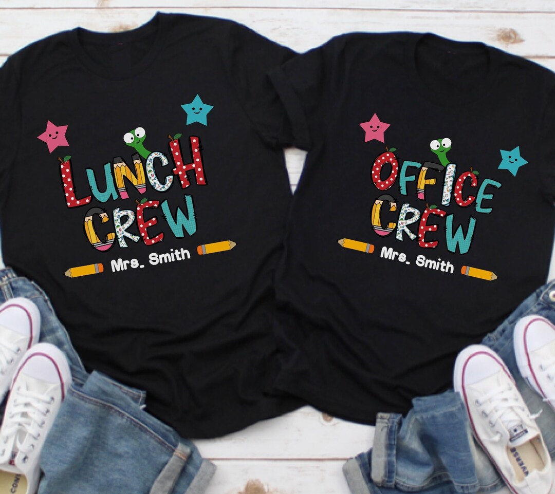 School Staff Back to School Shirts, Para Crew School Tee, Lunch Crew