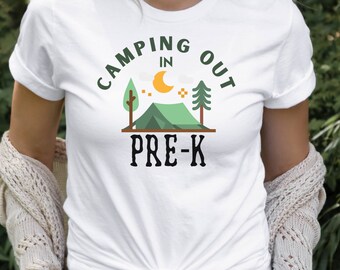 Camping Out Grade Team Shirts, Teacher Pre-K Shirts, Back to School Tees, Teacher Gift, School  Camp Class Tee, Custom Grade Level Tee