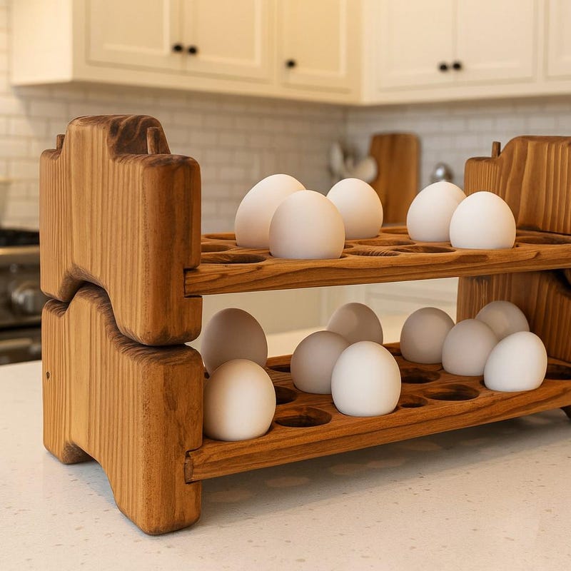 Wood Egg Rack Vintage - Etsy