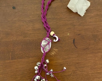 Campanelle delle streghe con ciondolo celeste per auto - Campanelle delle streghe per la protezione, decorazioni da strega, regali da strega, ciondoli da strega, ciondolo da strega per auto, decorazioni da strega